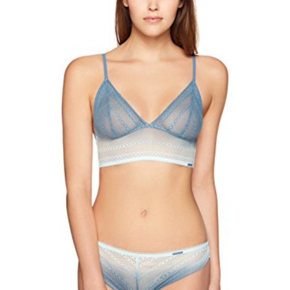 Calvin Klein Ombre Longline Lace Triangle Bralette